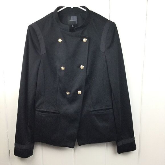 The Limited Black Military Blazer, Gold Double Buttons, Size - Medium - Picture 1 of 11
